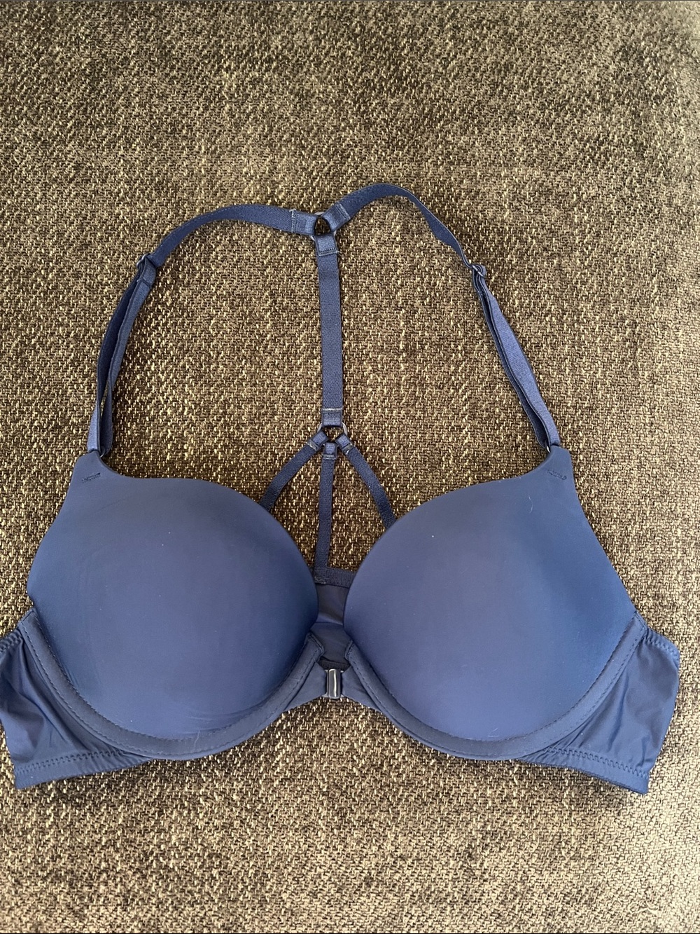 Victoria's Secret Navy Racerback Padded Bra